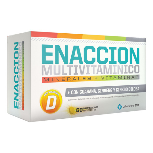 Enacción Multivitamínico Ena X 60 Comprimidos Sabor Sin Sabor