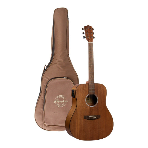 Bamboo Ga41 Mahogany Guitarra Electro Acustica Eq Con Funda