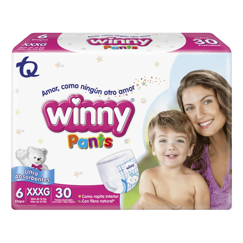 Pañal Winny Pants Etapa 6paquete X 30 - Und Género Sin género Tamaño Extra extra grande (XXG)