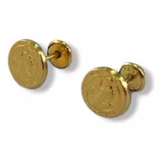 Aretes Topitos Oro Laminado18k San Benito Para Mujer