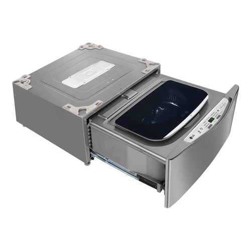 Lavadora automática LG TWINWash Mini WD100C inverter graphite steel 3.5kg 220 V