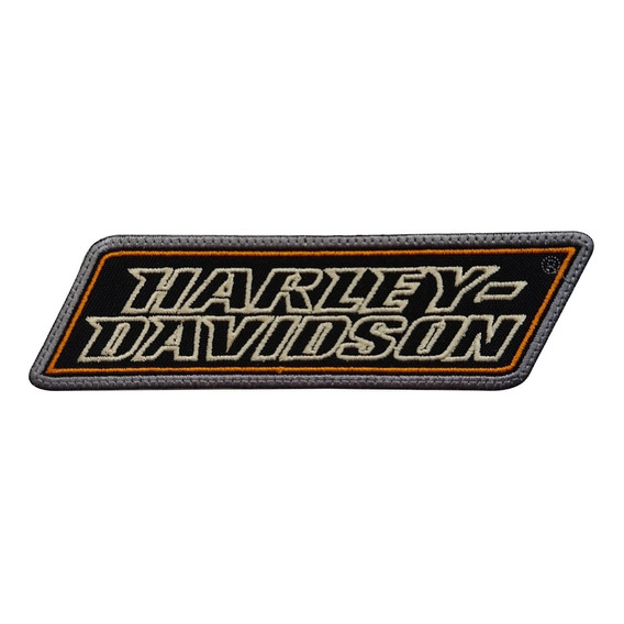 Parche Bordado Tarjetero Negro Harley Davidson Letras Harley