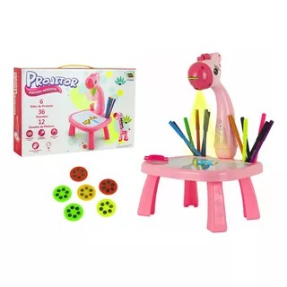 Mesa Projetor Criativo - Desenho Didático Infantil Cor Pink