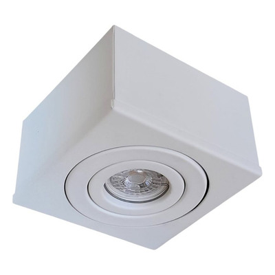 Lampara Plafon Aplique 1414 Cuadrado Dicroica Led Gu10 1 Luz