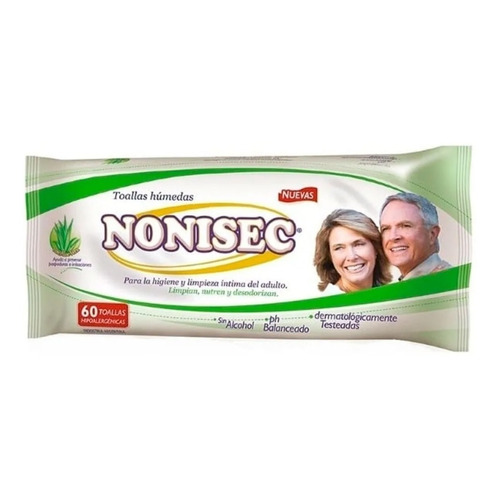 Nonisec Toallitas Húmedas Adulto Con Aloe Vera X 60 Un