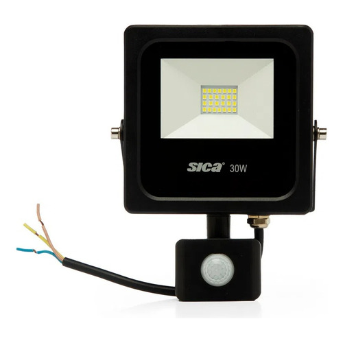 Reflecto Led Sica - 30w - Sensor Movimiento - Apto. Exterior Color de la carcasa Negro