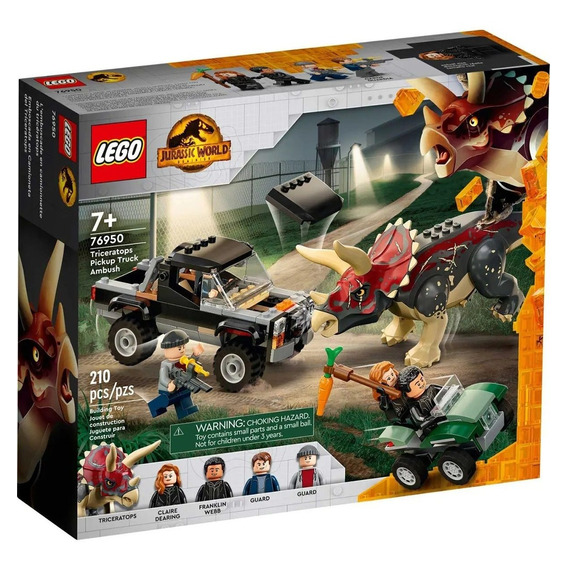 Bloques Lego Jurassic Park Emboscada De Triceratops Febo