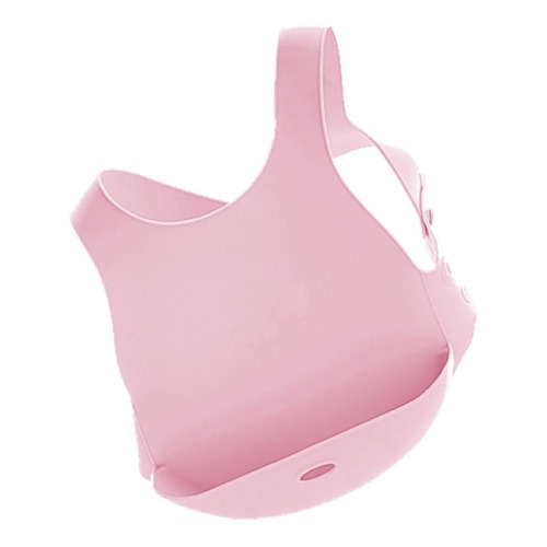 Babero Silicona Bolsillo Contenedor Minikoioi Flexi Bib Color Pinky Pink