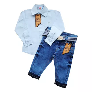 Combo Camisa Bebe Menino + Calça Jogger