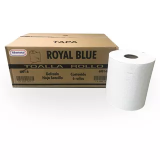 Toalla En Rollo Institucional Royal Blue Caja C/6 Rollos