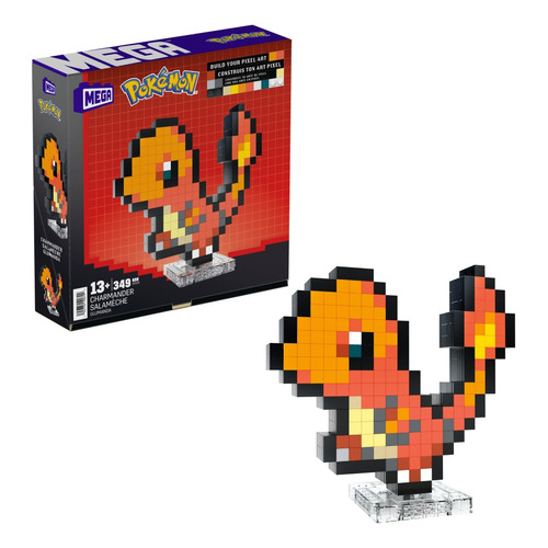 Mega Pokémon Juguete De Construcción Charmander Píxel Cantidad De Piezas 349