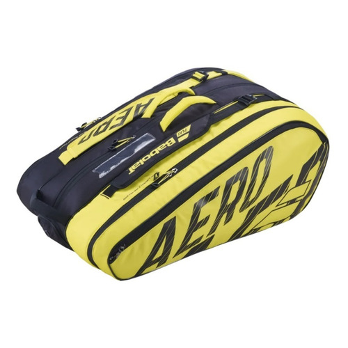 Bolso De Tenis  Babolat Pure Aero Rh12 12 Raquetas Color Negro/amarillo