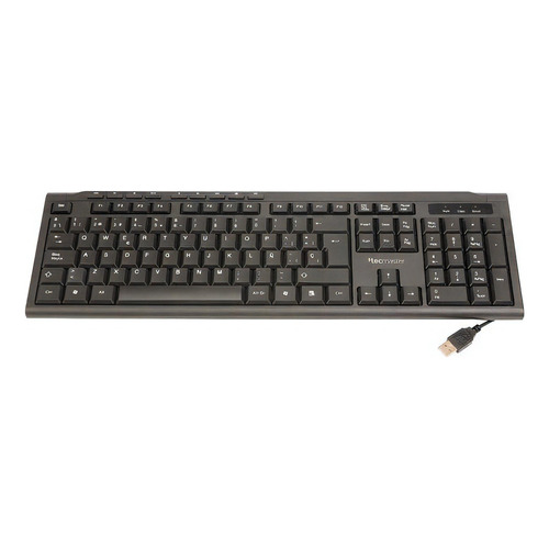 Teclado Alambrico Multimedia Usb Tecmaster Color del teclado Negro