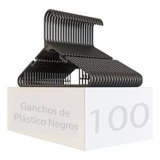 100 Piezas Ganchos De Plástico Para Ropa