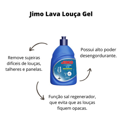 Jimo Lava Louça Gel Detergente Lava Louça 500g Envio 24h