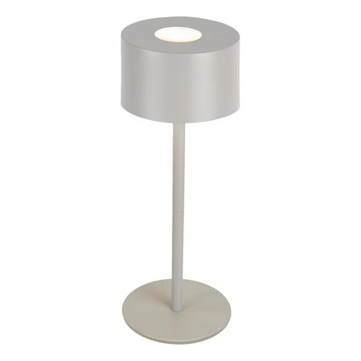 Lámpara De Mesa Led Grupo Vonderk Vk-onda Gris  Gris
