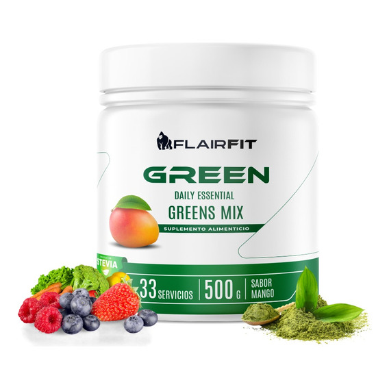 Flairfit® Daily Green Mix, Superfood +50 Ingredientes / 500g