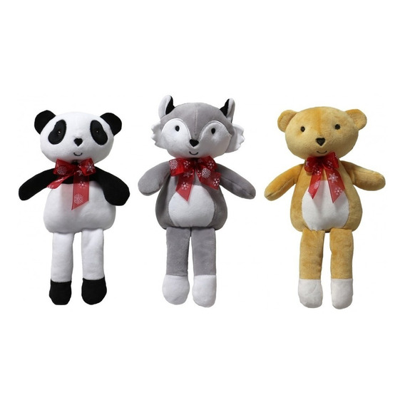 Peluche De Apego 26 Cm Panda Zorro Oso Animalitos De Apego