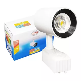 Spot Led Para Trilho Eletrificado Branco 7w Quente Ou Frio Cor Branco Frio 6500k - Cód. 761972 Bivolt