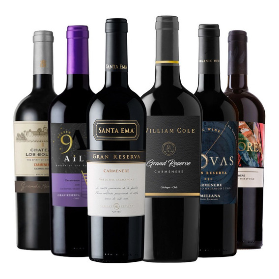 6 Vinos Mix Gran Reserva Carmenere