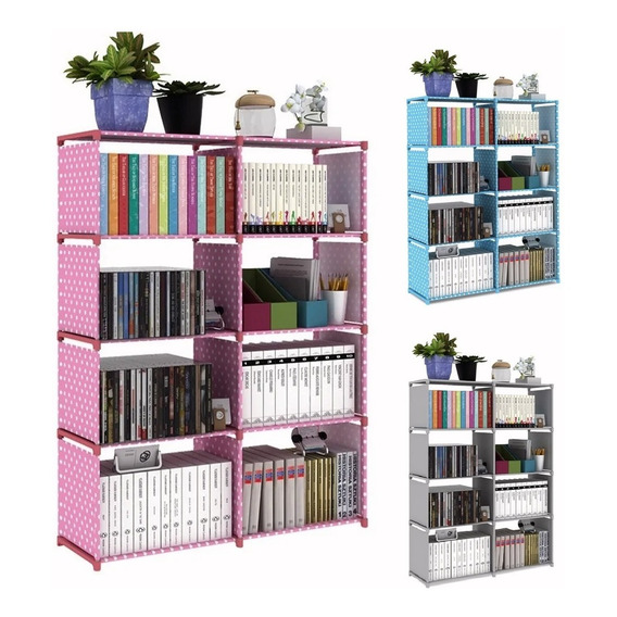 Librero Y Mueble Organizador Cubos Multiuso Ahorra Espacio