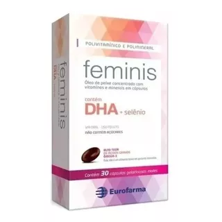 Feminis Suplemento Alimentar Ômega 3 Dha Vitaminas E Mineral