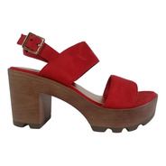 Sandalias De Mujer A89905 Rojo