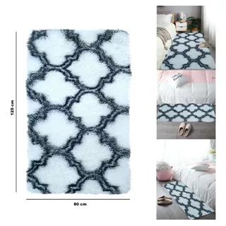 Alfombra Bajada De Cama Peluda Felpa - 80x120 - Estampada #1