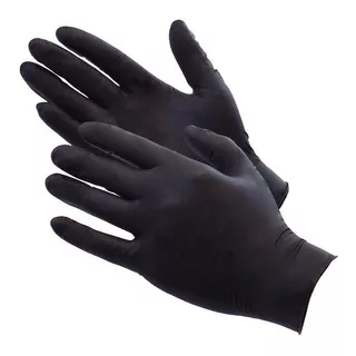 Mediglove Reforzado Guantes De Nitrilo Color Negro X100u Combustible Sin Polvo Talle L Unidades Por Envase 100