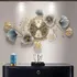 Fmnnfp - Reloj De Pared Grande De 33 Pulgadas, Diseño Creativo De Hojas De Ginkgo De Metal, Silencioso, No Hace Tictac, Reloj De Pared Para Sala De Estar, Recámara, Hogar