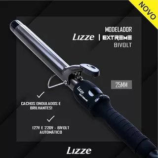 Modelador De Cachos Extreme Lizze Bivolt 25mm