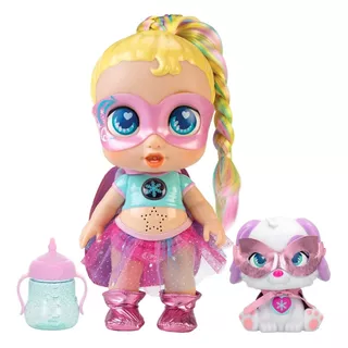 Muñeca Super Cute Regi Glitzy Cool Y Su Mascota Sc014