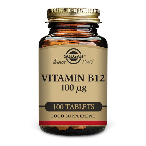 Suplemento en comprimidos Solgar  Vitamina B12 en pote de 111g 100 un