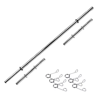 Kit Barras Tubo Oca De 40cm E Barra De 1,60m Com Presilhas