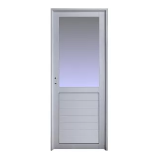 Puerta Aluminio 70x200 M503 Medio Vidrio Entero
