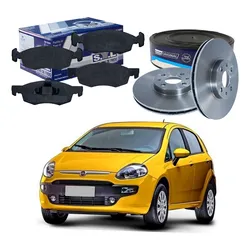  Kit Disco Pastilha Dianteiro Punto 1.4 1.6 1.8 2013 A 2017