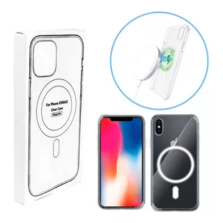 Funda Magnética Carga Inalambrica Para iPhone XS Max Color Transparente Liso