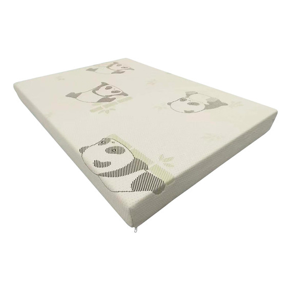 Colchon Cuna Bebe Memory Funda Lavable Tela Bamboo 140x80x9