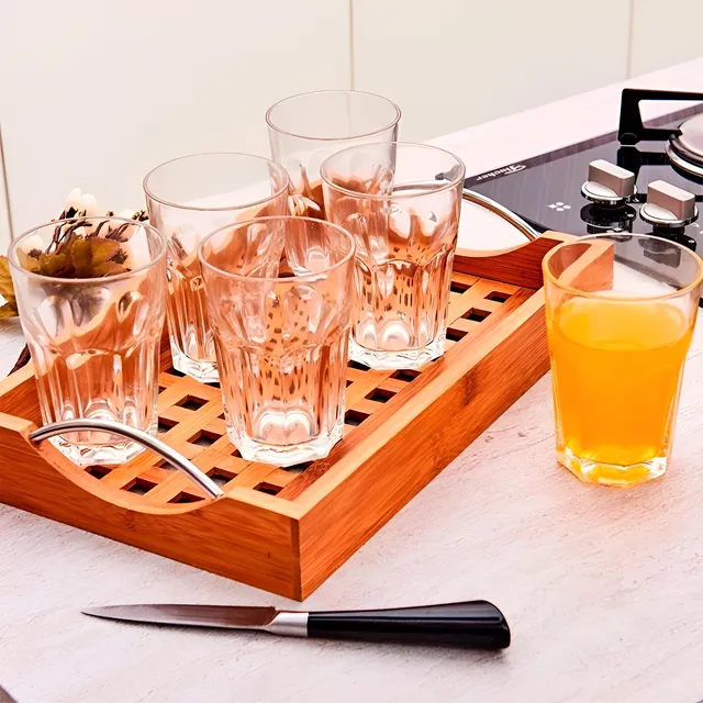 Jogo Copos Água Suco Vidro Conjunto 350ml Kit 6 Peças Cor Outro