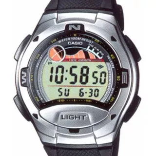 Reloj Casio Digital Caucho W753-1a 100m Crono Mareas 