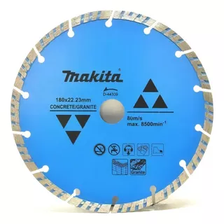 Disco Diamantado Makita Turbo 180mm D-44339 Granito Concreto Color Azul