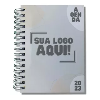 Kit 20 Pçs Agenda Personalizada Foto Sua Logo Capa Dura Mdf