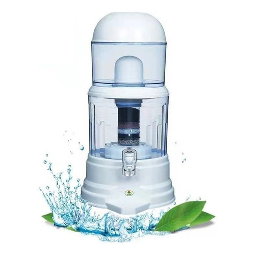 Dispensador Y Filtro De Agua Con Piedras Purificadoras 16l Color Blanco-228090 B90