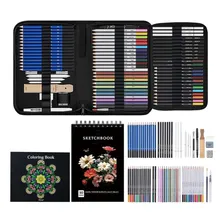Kit para desenho técnico lozafot Kit profissional de desenho com 76 peças