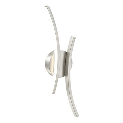 Aplique Moderno Led Arc Doble Curva Cromo Luz Desing Cromo