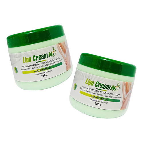  2 Crema Reductora Para Abdomen Lipo Cream Tapa Verde