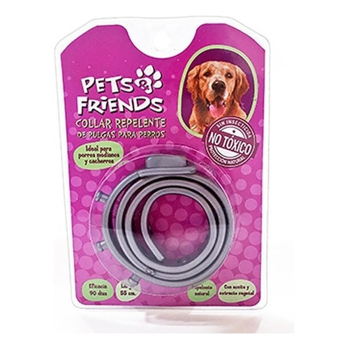 Collar Antipulga Para Perro Repelente No Tóxico Pets Friends
