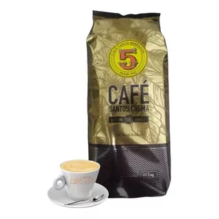 Café En Grano 5 Hispanos Santos Crema Espresso Bolsa De 1 Kg
