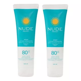 Protector Solar Nude Spf 80 120 Ml Sport 2 Unidades