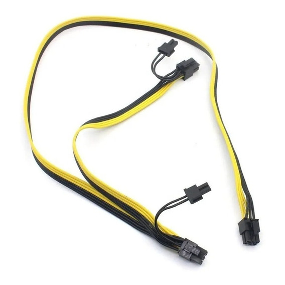 Cable Adaptador Splitter 8 Pin 6+2 Pcie Rig Reforzado - 70cm